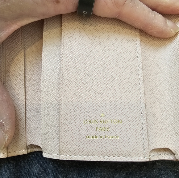 Louis Vuitton Studded Zoe Damier Azur Trifold Wallet - Picture 4 of 5